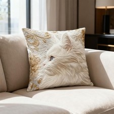 Gold Kitten Printing Throw Pillow Case Luxury Cat Pillowcases For 45cm  A4Z4