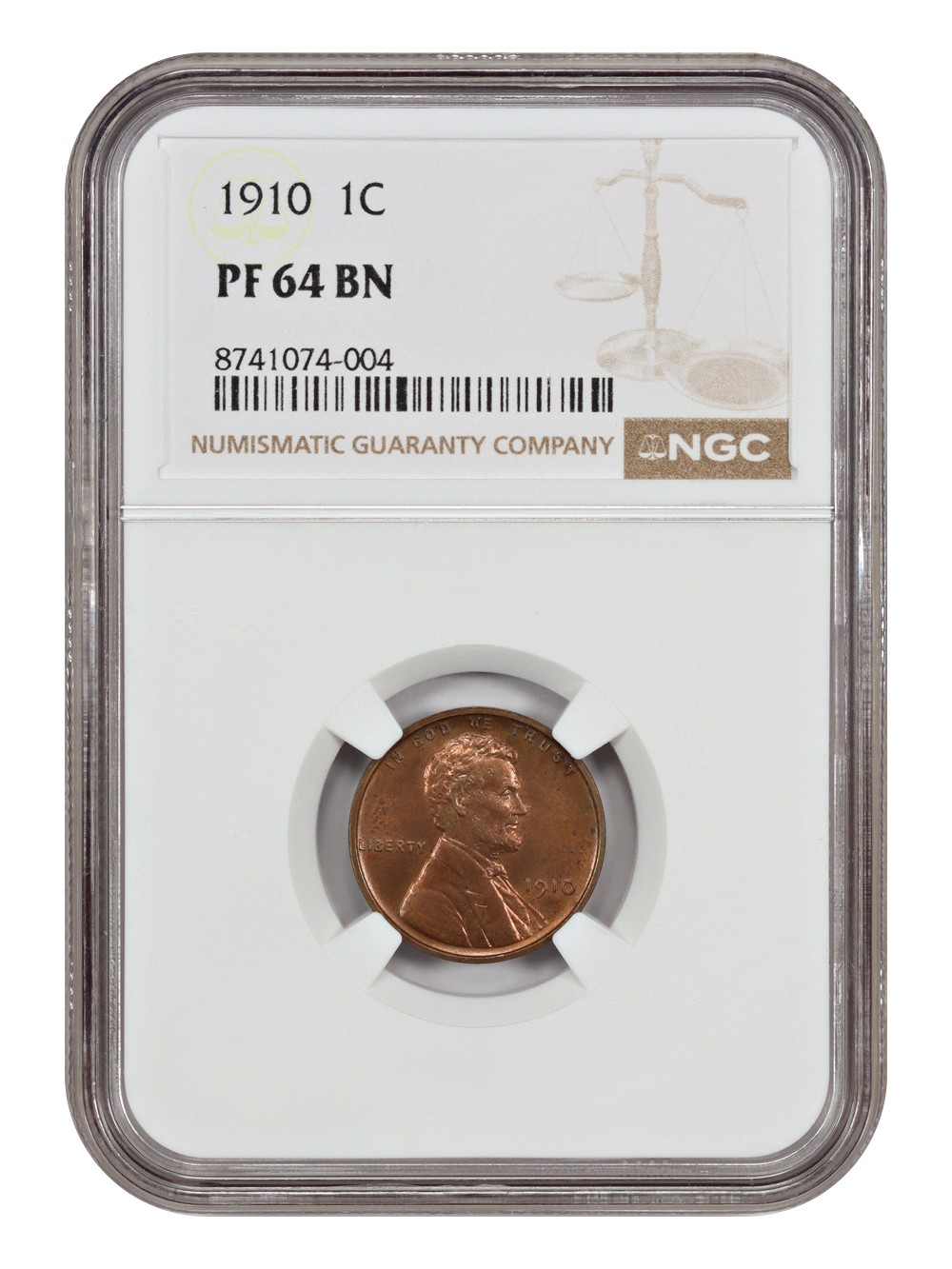 1910 1C NGC PR64BN - Lincoln Cent (Wheat Reverse) - Better MPL