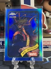 2025 Topps Chrome Marvel Blue Refractor 266/299 Ms. Marvel #130