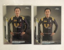 2020 Topps Chrome Formula 1 Future Stars Zhou Guanyu Card #43 x2 NM
