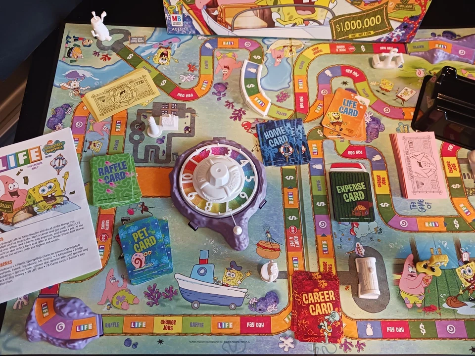 The Game of Life Spongebob Squarepants Edition 90% Complete Missing 3 Pawns - Image 3 of 4