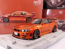 Motorhelix MH 1:18 Nissan Skyline R34 GT-R Nismo Z-Tune(Orange) w/ 1:64 (LE.599)