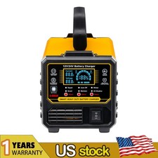 Heavy Duty Car Battery Charger 12V/24V Smart Automatic Intelligent Pulse Repair