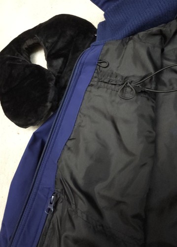 BAUBAX Mens Full Zip Hooded Travel Bomber Jacket - many features Hoodie Blue L - Picture 11 of 12