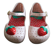 Mini Melissa Furadinha Pop Flat Strawberry Toddler Sz. 10