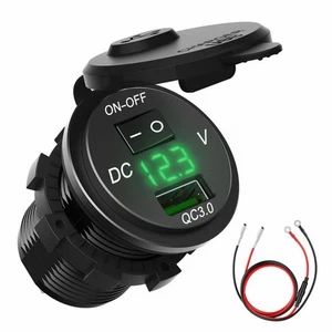 QC3.0 Port Fast Charging Car USB Charger Socket Adapter For Vehicles Truck B