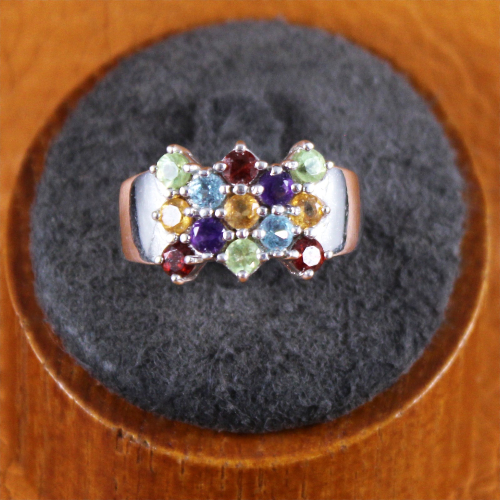 ROSS SIMONS Multicolor Gemstone Cluster Cocktail … - image 1