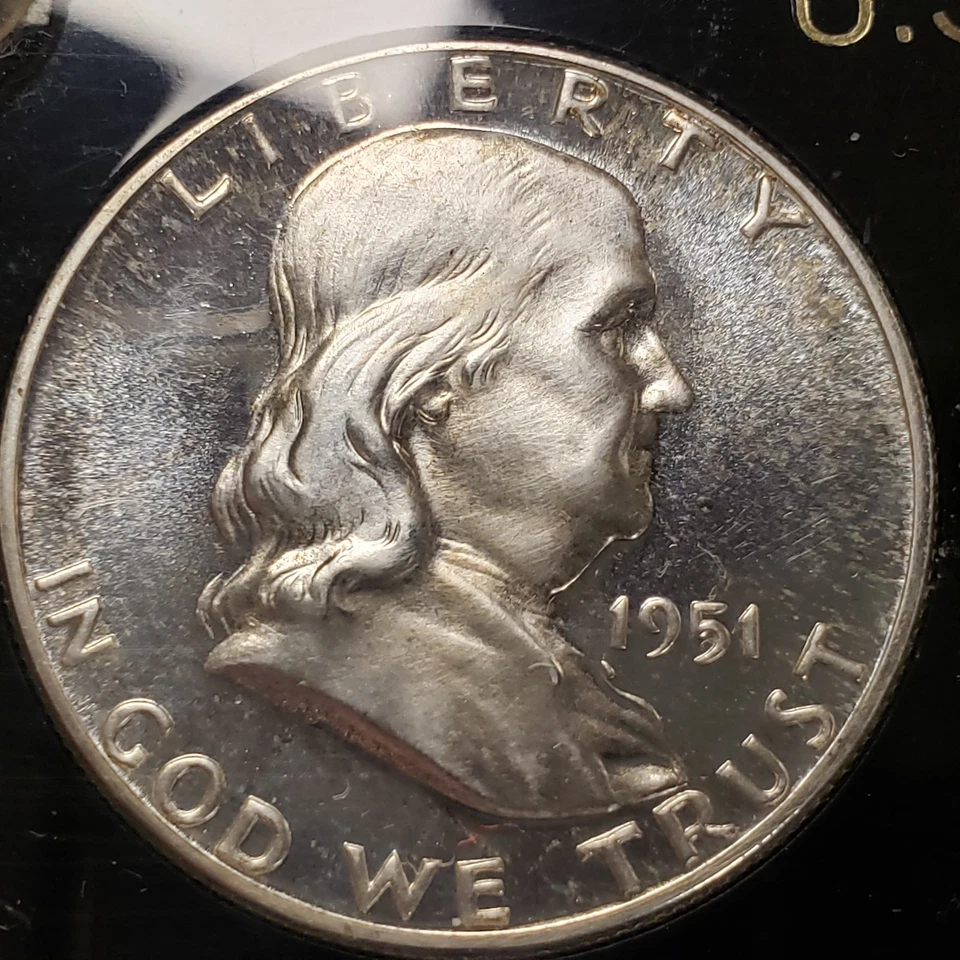 1951 US United States Silver Proof Set Holder - PQ Cam Half - X5503 - Image 3 of 4