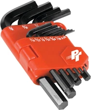 W86102 11-Piece SAE Folding Hex Key Set with Black Oxide Finish and Organizer