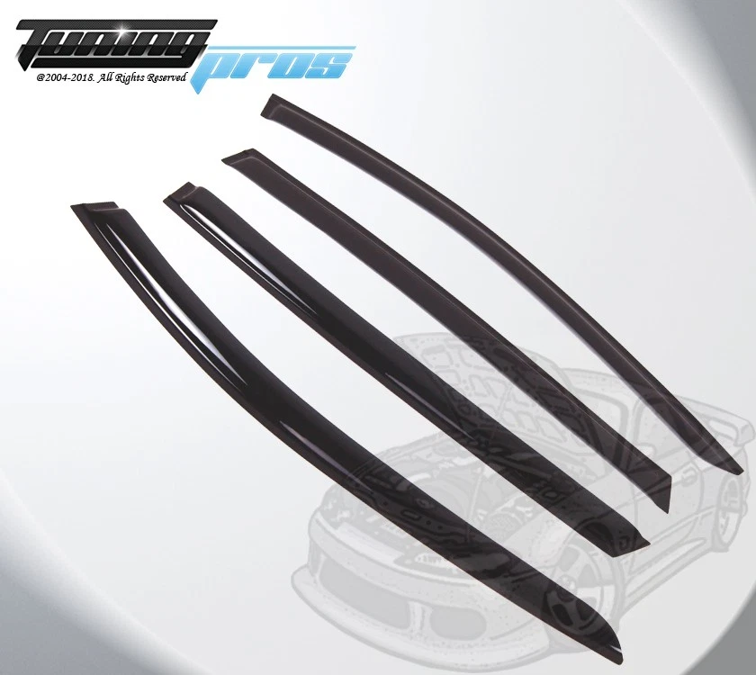 For Mercedes-Benz R320 R350 2006-2010 Smoke Window Rain Guards Visor 4pcs Set - Image 2 of 3