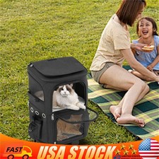 Double-Compartment Pet Rolling Carrier Pet Carrier with Wheels Pet Trolley Bag