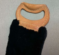 Vintage NEW Italy Fur Leather Shoe Shine Strop strap