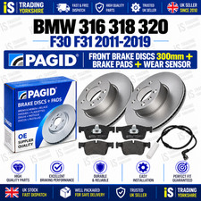 PAGID FRONT BRAKE DISCS 300mm + PADS + SENSOR BMW 316 318i 320d F30 F31 2011-19