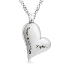Customized Forever in My Heart Urn Necklace for Ashes for Women Heart Shaped Kee