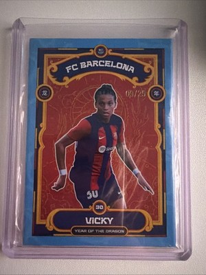 2023-24 Topps Barcelona Women Team Dragon Year Vicky Lopez Water /25 Spain