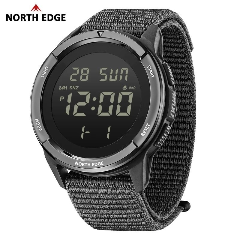 Montre étanche 50m NORTH EDGE TERRAX dotée de compte à rebours et rétroéclairage LED