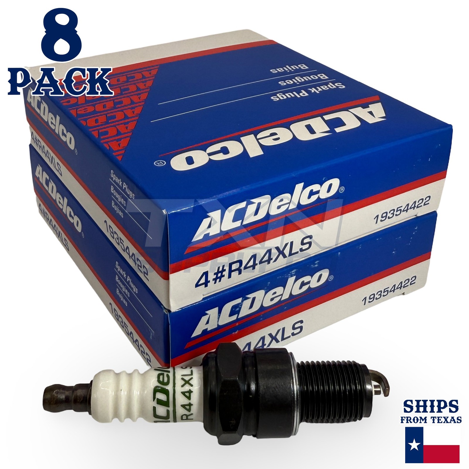 ACDelco R44XLS Copper Spark Plug - 8 Pack - 19354422GM OEM