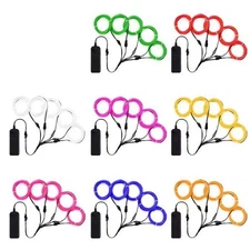Flexible Neon LED Light Glow EL Wire String Strip Rope Tube Christmas 5 by 1M