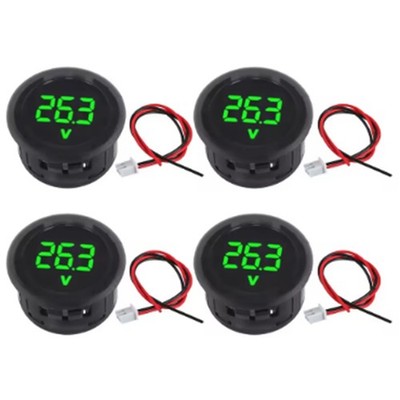 LED Digital Wasserdicht Voltmeter Rund Panel Spannungsmesser Digital Voltme8163