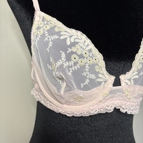 La Perla Sheer Embroidered Lace Underwire Bra &ndash; Blush Pink - 34C
