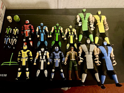 Mortal Kombat Action Figures Mixed Lot Sub-Zero Scorpion Reptile Smoke Ermac