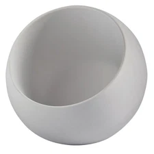 Hubert  Dot Melamine Bowl, White - 5 23/100"L x 5 27/100"W x 5"H
