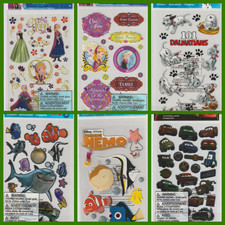 Disney "Frozen,Finding Nemo,Cars,101 Dalmatians" Flat Scrapbook Stickers-1 Sheet