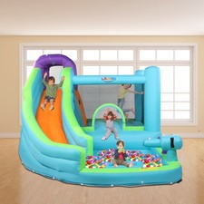 Inflatable Bounce House with Slide  Blower With Repair Kit, Pool For Kids