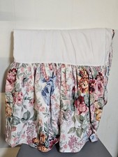 Vintage 80s Ralph Lauren Allison King Bedskirt Dust Ruffle Floral Roses USA EUC