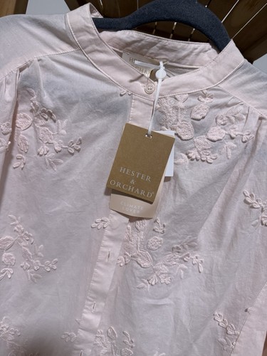 Boho Style Hester And Orchard Climate Lover Button Up Pale Pink  Size Medium - Picture 2 of 5