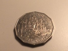 Australia 50 Cents Coin 1988.First Fleet Bicentennial .Good circulated condition
