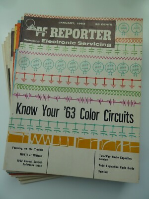 Lot of PF PHOTOFACT REPORTER Magazines from 1963-1972 Radio TV HiFi Service