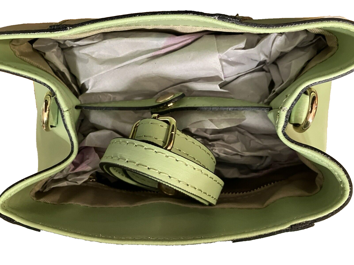 Viola Castellani Green Leather Backpack Italian Viola Castellani Emerald Green Leather Bag. - Etsy main image 2