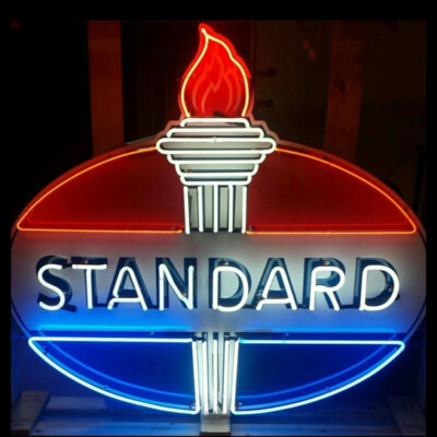 #ad Standard Gas Oil Gasoline 24quot;x20quot; Neon Light Lamp With HD Vivid Printing Sign $189.09