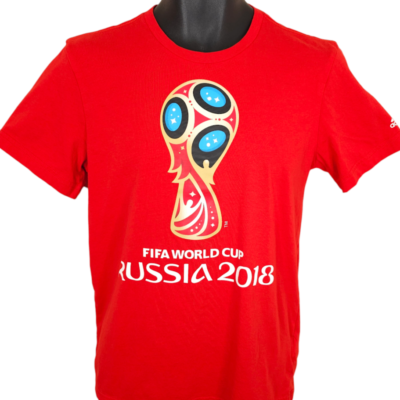 FIFA World Cup T Shirt Mens Size Small Red Russia 2018 Soccer