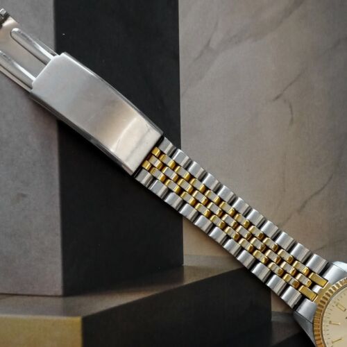 Vintage TIMEX 34mm Oyster Style Day Date 2 Tone Quartz Watch Case France - Picture 3 of 13