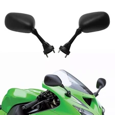 Pair Rear View Mirrors For Kawasaki Ninja ZX 10R 6R ZX-10R ZX6R 2005- 2008 06 07