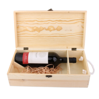 Natürliche Holz Dual Weinkiste Weltraum Flasche Tragetasche Valentinstag Geschenk