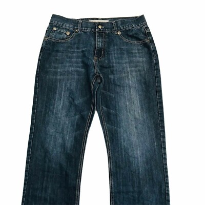 Blue Rag Men's Jeans 36x31x10 Heavy Stitching Back Pockets Med