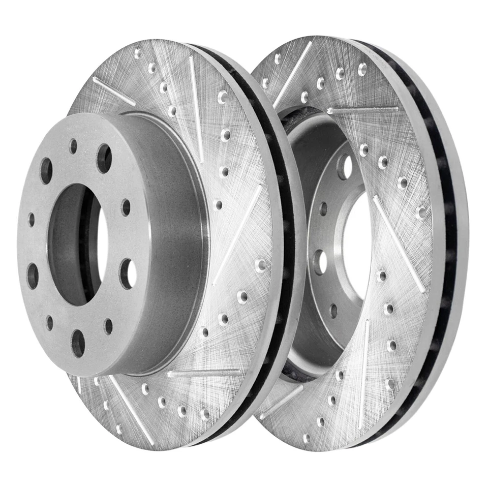 Front Drilled Slotted Disc Brake Rotors for Fiat Ducato Ram ProMaster 2500 3500 - Image 3 of 4