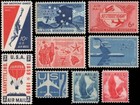 US #C47//C56 MNH 1953-1959 airmails, no coil
