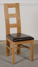 Yale Ladder Back Solid Oak Dining Chairs for Dining Room or Kitchen
