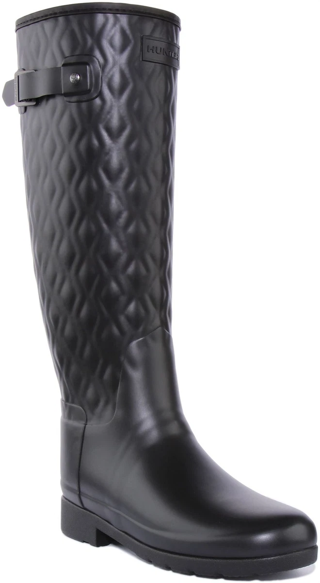 Hunter Play Stivali Da Pioggia Corti Donna – Impermeabili, Ammortizzati, Tacco 3,8 Cm, Colore Nero, Taglia 37 EU