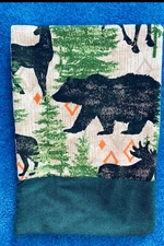 My wild side Bear Moose Deer handmade pillowcase-standard/queen - name option