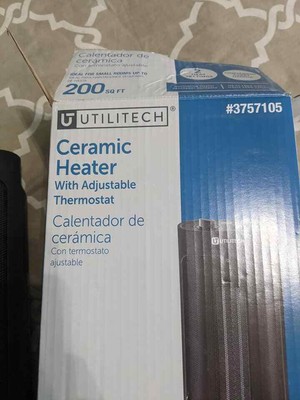 Utilitech 1500-Watt Ceramic Tower Indoor Electric Space Heater with  Thermostat | eBay