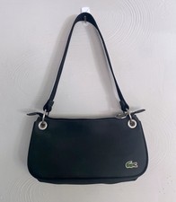 Lacoste Shoulder Baguette Bag Compact Vintage L61 Classic 20 Midnight Black Y2k