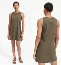 Everlane Tank Loose Mini Dress in Olive Green Size Medium