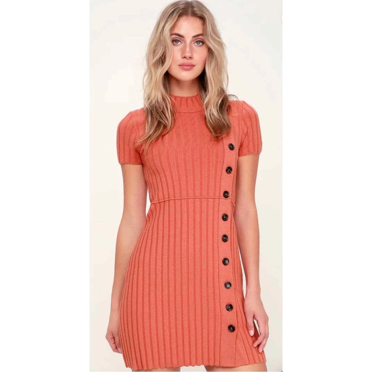 Coral cheap sweater dress