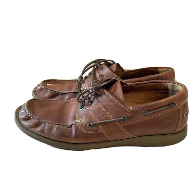 ECCO Men's Brown Leather Deck Boat Shoes Size EU 42 US 13