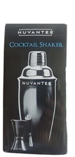 Nuvantee Cocktail Shaker Set 24oz leak proof stainless steel/jigger/strainer new